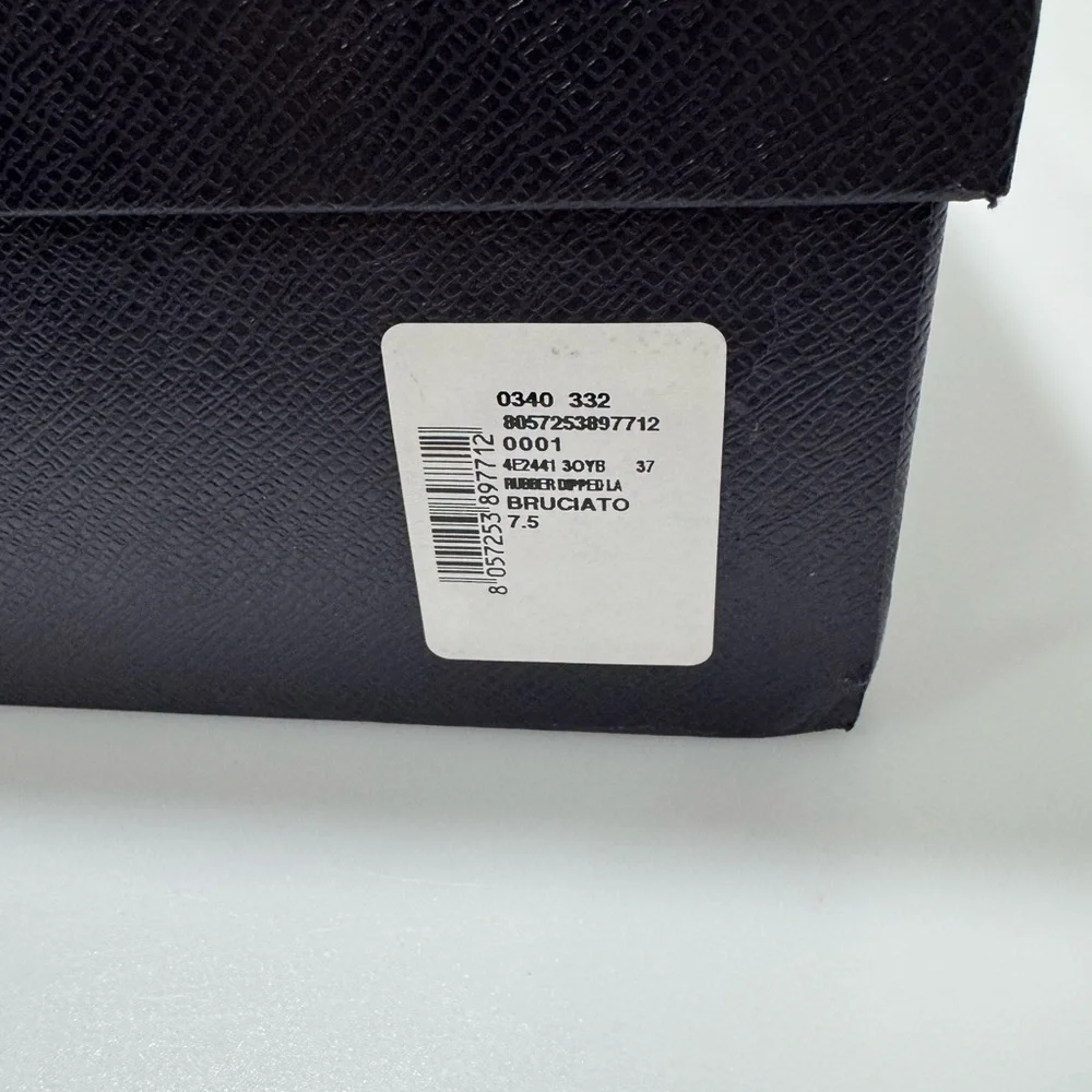 Prada Sport Leather Colorblack Derby Lace-Up Sneakers Brown Black UK 7.5/US 8.5 - Picture 8 of 8